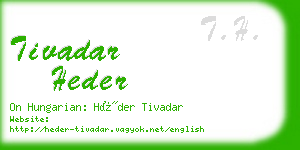 tivadar heder business card